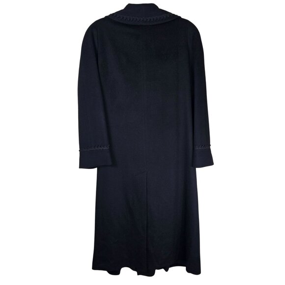 VTG 60s Holly Deb Double Breasted Embroidered Wool Coat XL Formal Quiet Luxury - Picture 2 of 14